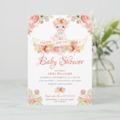 Invitation Baby shower de cochon de ferme aquarelle (Debout devant)