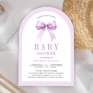 Invitation Baby shower de code QR de l'arc de la ceinture de 