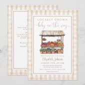 Invitation Baby shower de code QR neutre pour les femmes cult (Devant / Derrière)