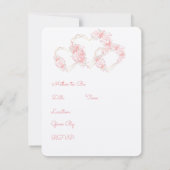 Invitation Baby shower de coeur précieux (Dos)