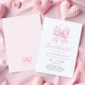 Invitation Baby shower de Coeurs de Bow Rose
