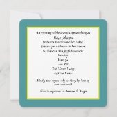 Invitation Baby shower de colliers jaunes (Dos)
