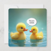 Invitation Baby shower de colliers jaunes (Devant)