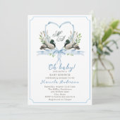Invitation Baby shower de colvert de canard d'eau moderne (Debout devant)