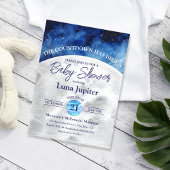 Invitation Baby shower de compte à rebours Space Moon et Star