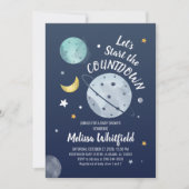 Invitation Baby shower de compte d'espace extra-atmosphérique (Devant)