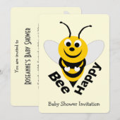 Invitation Baby shower de conception d'abeilles (Devant / Derrière)
