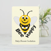 Invitation Baby shower de conception d'abeilles (Debout devant)