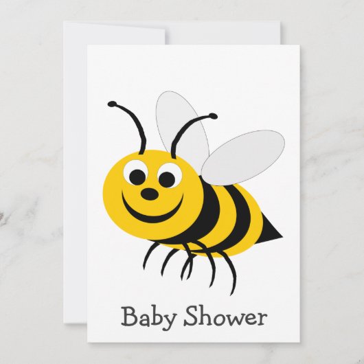 Invitation Baby shower de conception d'abeilles (Devant)