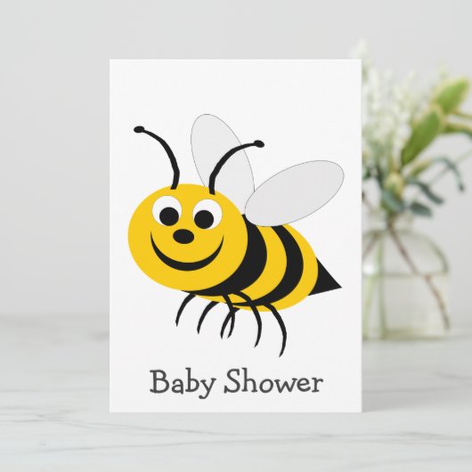 Invitation Baby shower de conception d'abeilles (Debout devant)