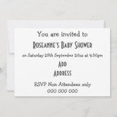 Invitation Baby shower de conception d'abeilles (Dos)