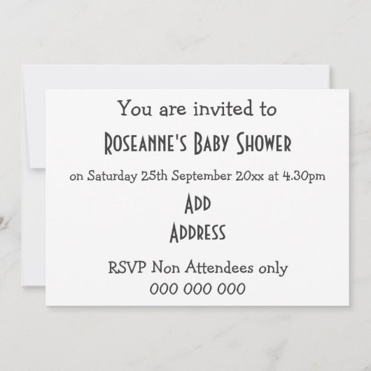 Invitation Baby shower de conception d'abeilles (Dos)