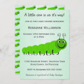 Invitation Baby shower de conception d'insectes de chenille v (Devant / Derrière)