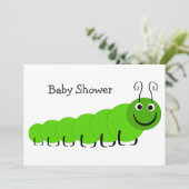 Invitation Baby shower de conception d'insectes de chenille v (Debout devant)