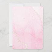 Invitation Baby shower de conception florale rose pâle Invita (Dos)