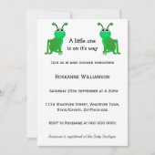 Invitation Baby shower de conception Grasshopper (Devant)