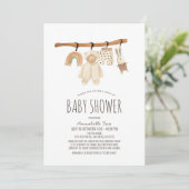 Invitation Baby shower de conduite neutre pour les hommes et  (Debout devant)