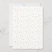 Invitation Baby shower de Confetti blanc et or brillant (Dos)