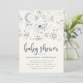 Invitation Baby shower de constellation de nuit étoilée (Debout devant)