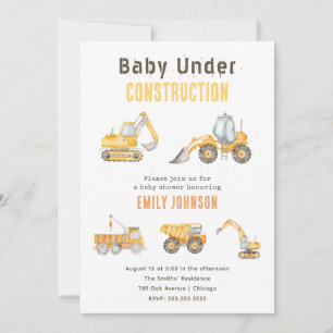 Invitation Baby shower de construction