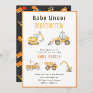 Invitation Baby shower de construction