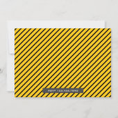 Invitation Baby shower de construction de bouteur (Dos)