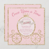 Invitation Baby shower de conte de fée de transport de Partie (Devant / Derrière)