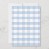 Invitation Baby shower de coquette Blue Bow Ruban Boy (Dos)