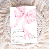 Invitation baby shower de coquette de Bow rose moderne