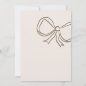 Invitation Baby shower de coquette minimaliste (Dos)