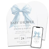 Invitation Baby shower de coquette pour fille Bleu modifiable