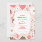 Invitation Baby shower de coquette rose doux au Berry (Devant)