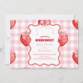 Invitation Baby shower de coquette rose pâle Berry (Devant)