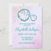 Invitation Baby shower de coquillage (Devant)