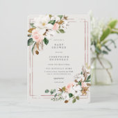 Invitation Baby shower de coton Magnolia (Debout devant)