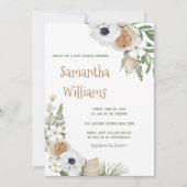 Invitation Baby shower de coton végétal d'hiver (Devant)