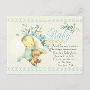 Invitation Baby shower de couchage Vintage