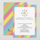 Invitation Baby shower de couches de couches de couches paste (Devant / Derrière)