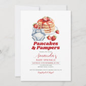 Invitation Baby shower de couches Retro moderne rose (Devant)