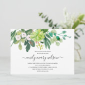 INVITATION BABY SHOWER DE COULEUR D'EAU SUCCULENTE DE RÉSERVE (Debout devant)