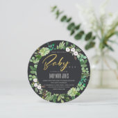 INVITATION BABY SHOWER DE COULEUR D'EAU SUCCULENTE DES ÉCHAPP (Debout devant)