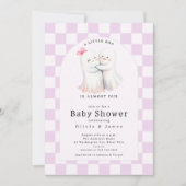 Invitation Baby shower de couple de fantômes (Devant)