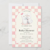 Invitation Baby shower de couple de fantômes (Devant)