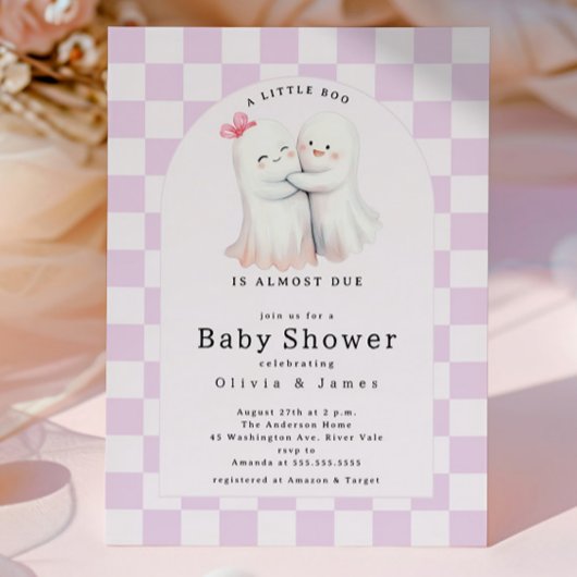 Invitation Baby shower de couple de fantômes