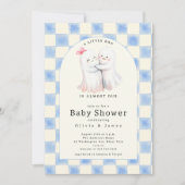 Invitation Baby shower de couple de fantômes (Devant)