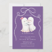 Invitation Baby shower de couple fantôme (Devant)