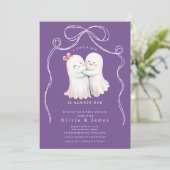 Invitation Baby shower de couple fantôme (Debout devant)