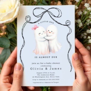 Invitation Baby shower de couple fantôme