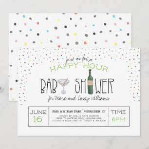 Invitation Baby-Shower de Couple Happy Hour