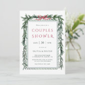 Invitation Baby Shower de Couple sur le thème de Guirlande de (Debout devant)